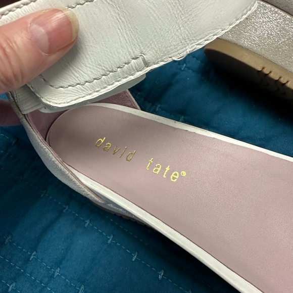 David Tate Wedge White/Cream Sandals 8.5 Narrow - Picture 4 of 5